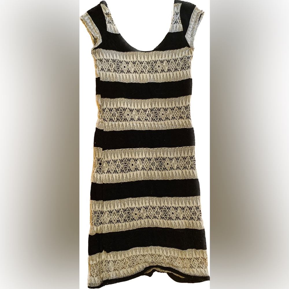 Dillema Black and Gold Lace Dress (Aritzia)